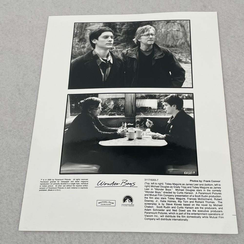 Wonder Boys 2000 Movie Still Press Photo Tobey Maguire Michael Douglas